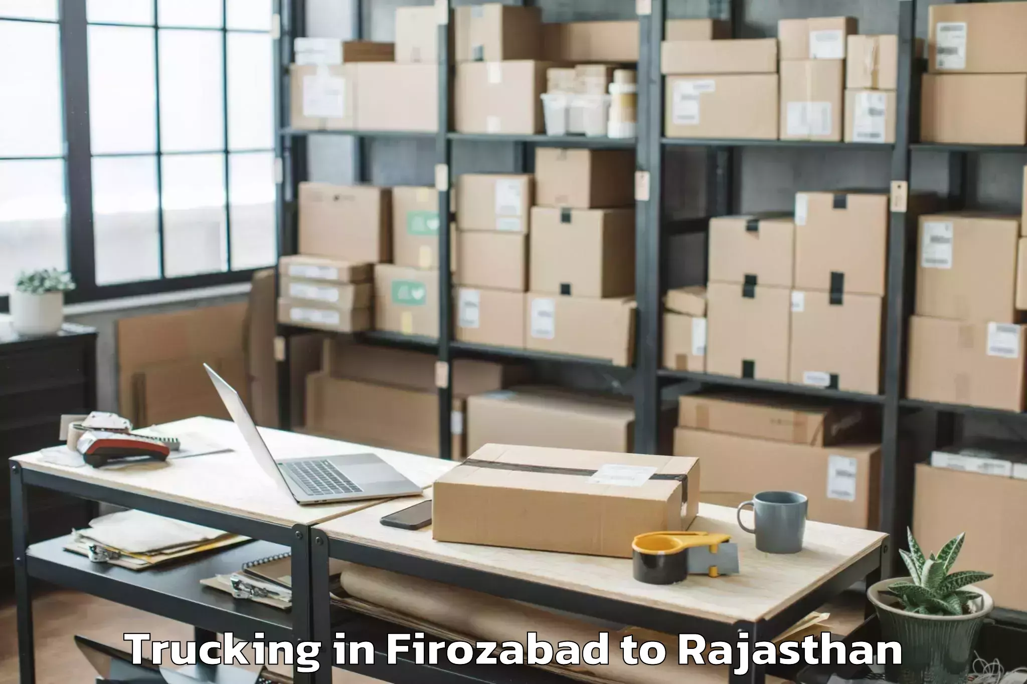 Professional Firozabad to Deogarh Rajsamand Trucking